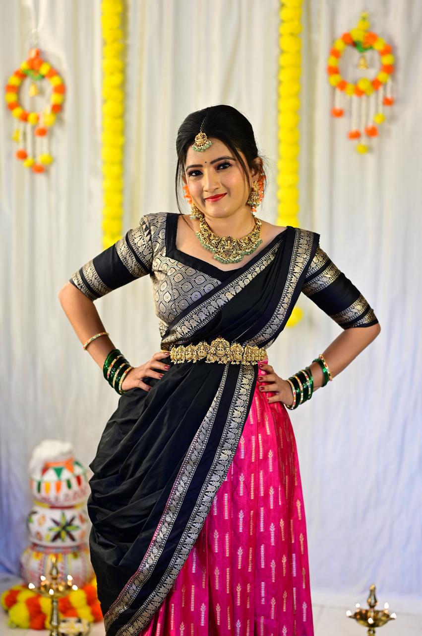 Traditional Half-Saree Makeover